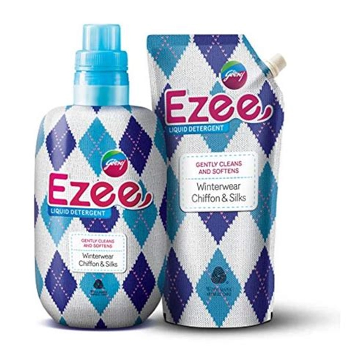 Godrej Ezee Liquid Detergent 1Kg Bottle + 1 Refill