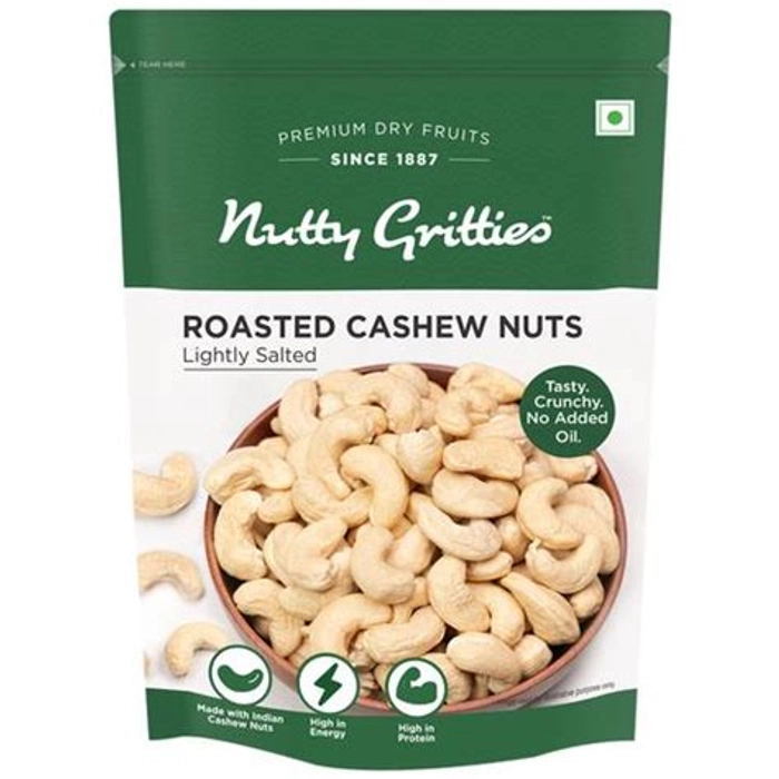 NUTTY GRITTIES JUMBO ROASTED CASHEWS LIGHTLY SALTE