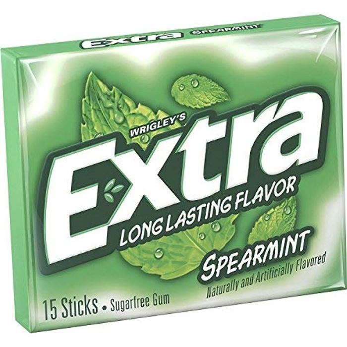 EXTRA-SPEARMINT SUGAR FREE GUM 15 STICKS