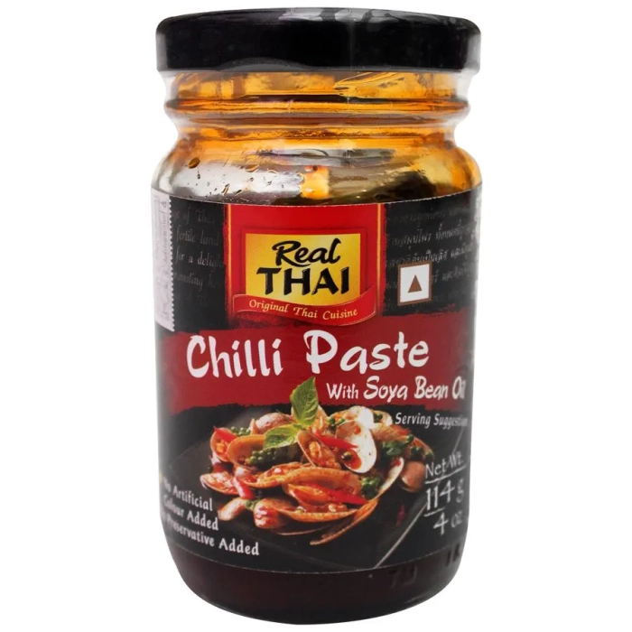 Real Thai Chilli Paste with Soy Bean Oil 114 gm