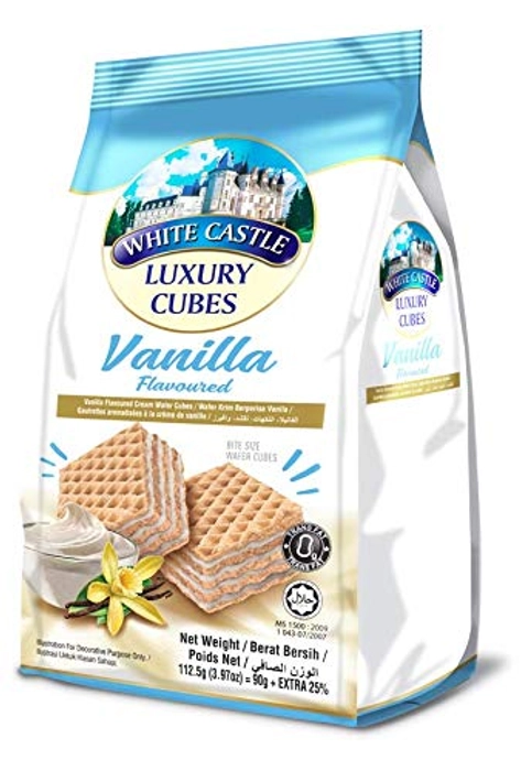 WHITE CATSLE CUBES VANILLA 90G