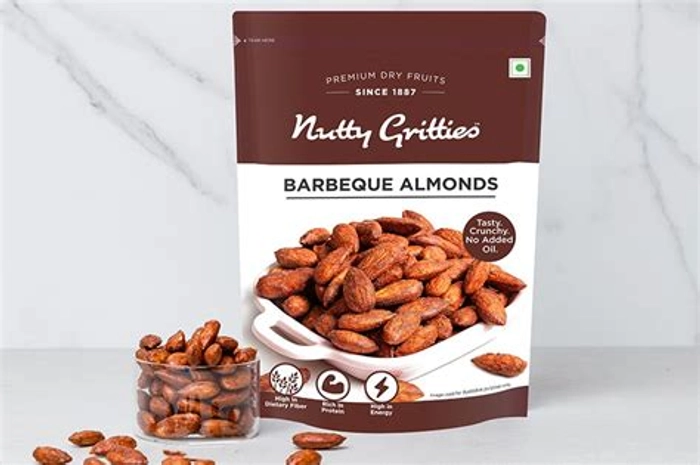 NUTTY GRITTIES BARBEQUE ALMONDS 200GM