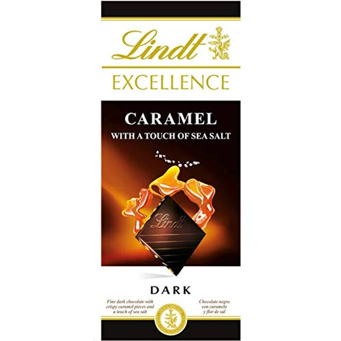 LINDT EXCELLENCE DARK CARAMEL 100G MRP 400