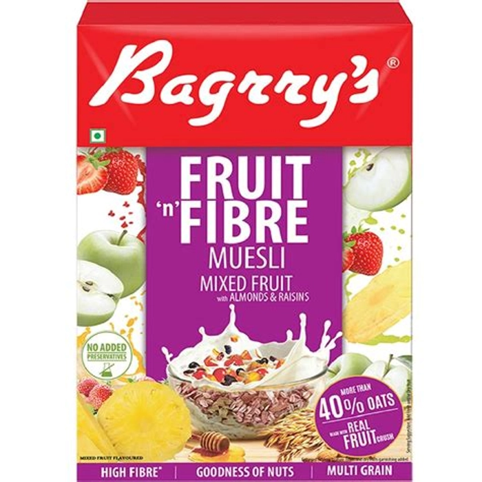 Bagrrys Fruit N Fibre Muesli Mixed Fruit With Almo