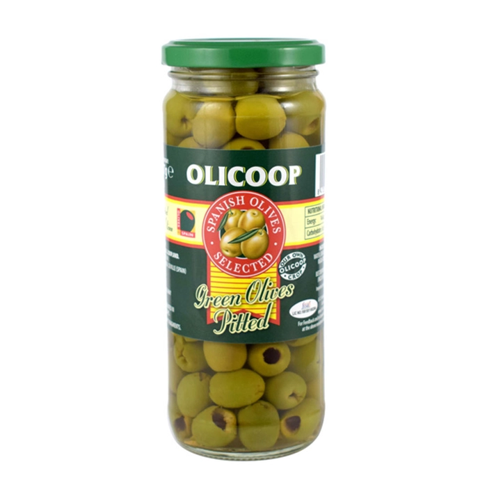 OLICOOP GREEN OLIVES 450GM