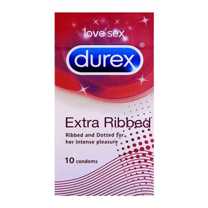 Durex Condoms Ribbed 10 Pcs