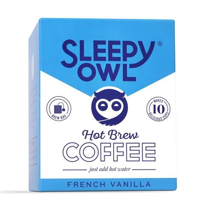 Sleepy Owl  Hot Brew Bags French Vanilla  Set Of 10