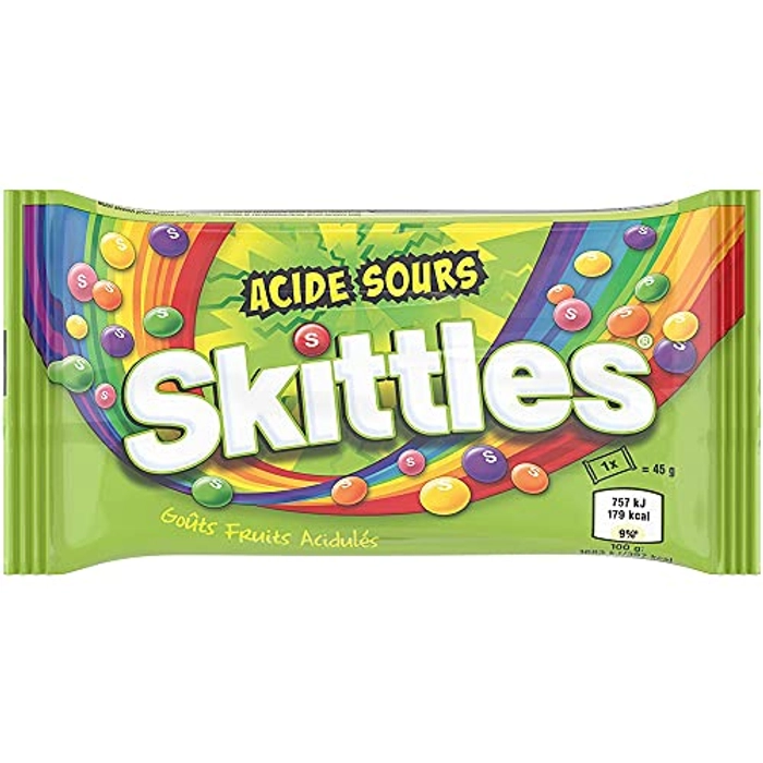 CRAZY SOUR SKITTLES 45GM