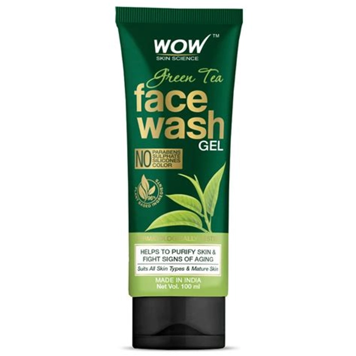 Wow Green Tea Face Wash Gel Tube 100Ml