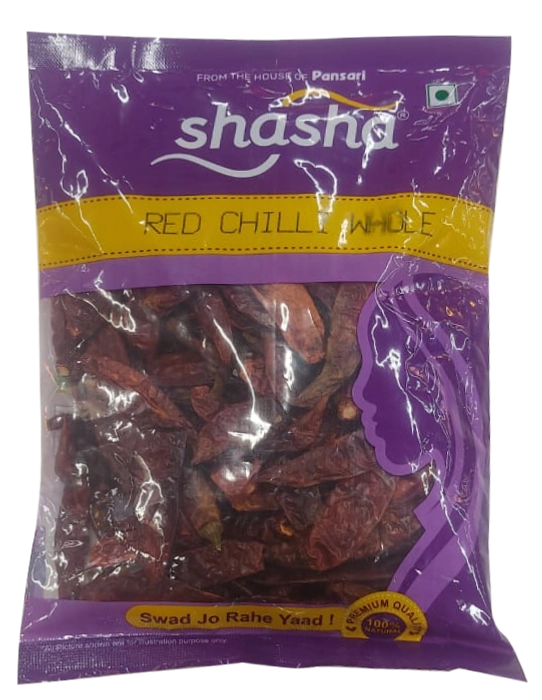 SHASHA WHOLE RED CHILLI - 100G