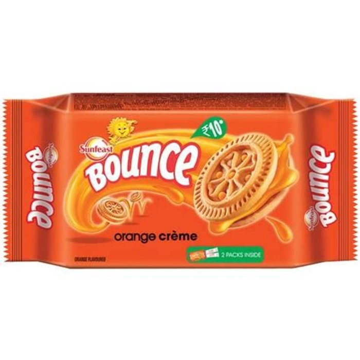 Sunfeast Bounce Tangy Orange Cream Biscuits 78G