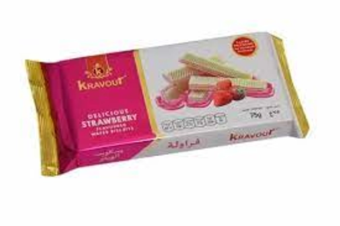 Kravour Wafer Strawberry 75g