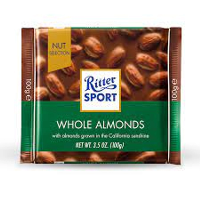 RITTER SPORT WHOLE ALMOND 100G