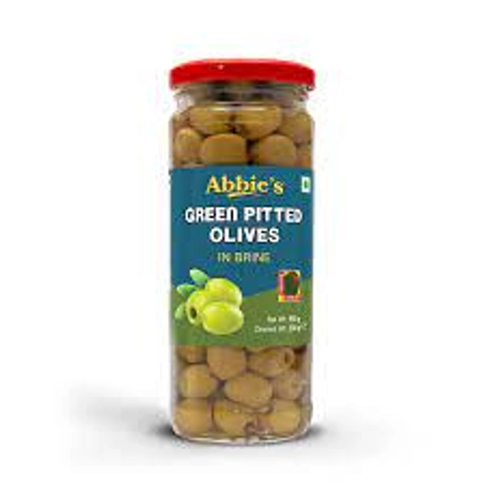 ABBIE'S Green Pitted Olive 450GM