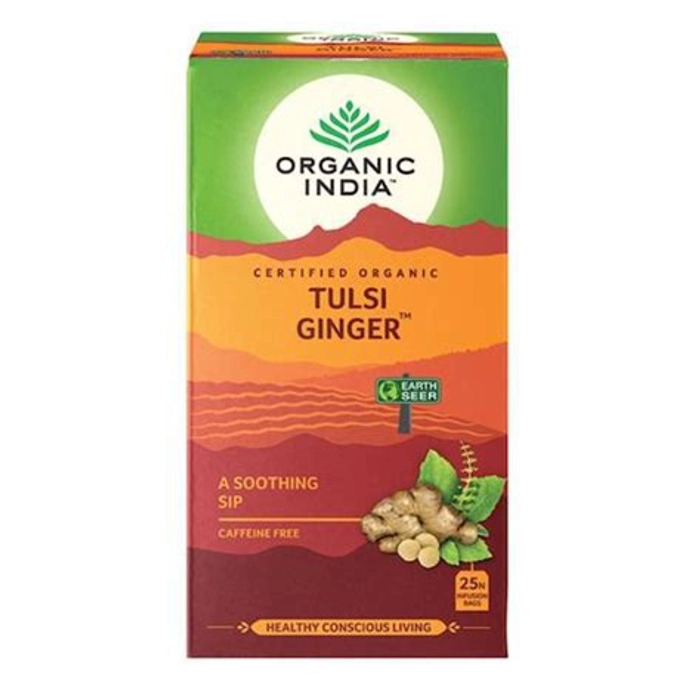 Organic Tulsi Tea Ginger 25 Tea Bags