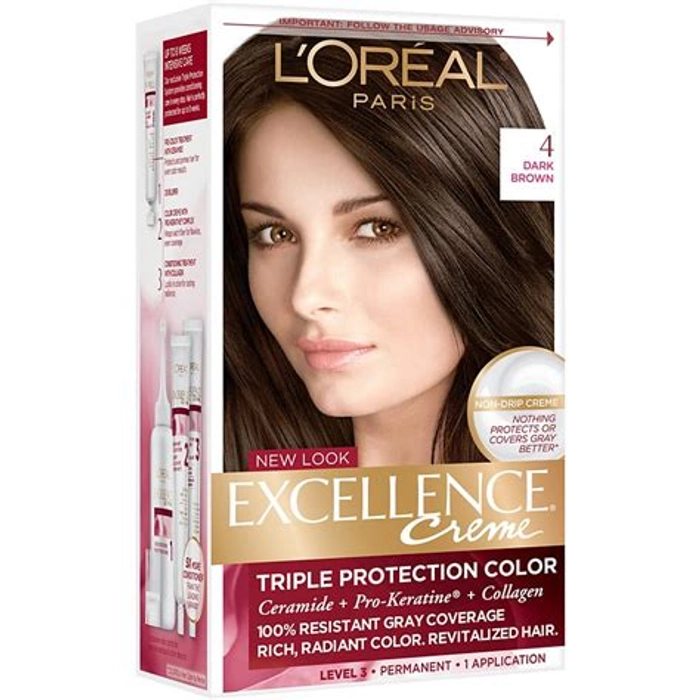 Loreal Paris Excellence Hair Color 4 Brown 175Ml