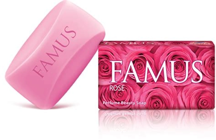 Famus Perfume Beauty Soap 100 Gm X 5 Rose