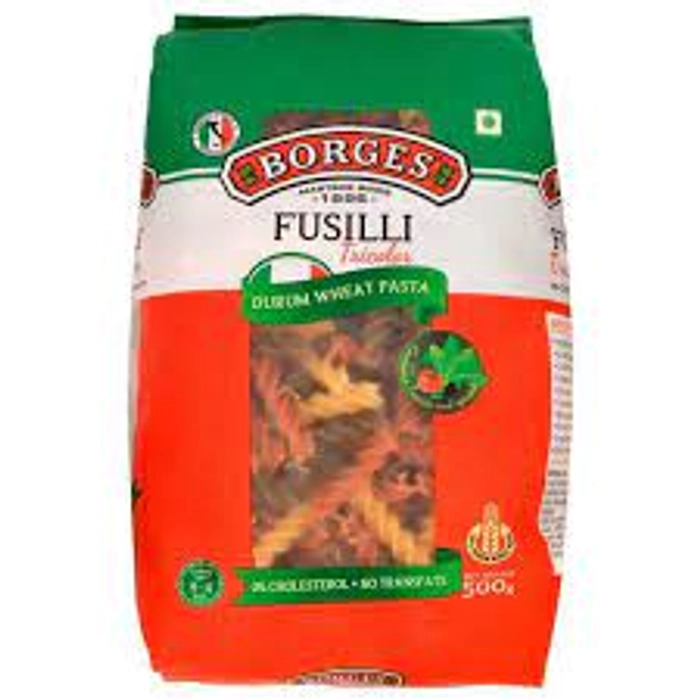 BORGES FUSILLI TRICOLOR PASTA 500G