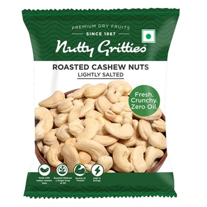 NUTTY GRITTIES JUMBO ROASTED CASHEWS LIGHTLY SALTE