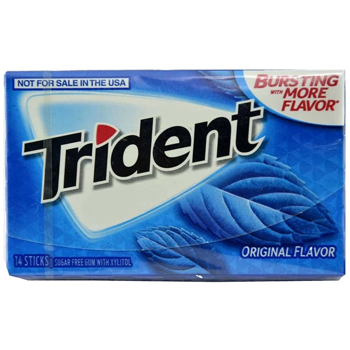 TRIDENT-SUGAR FREE GUM ORIGINAL FLAVOUR- 14 STICKS