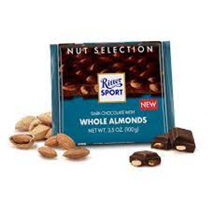 Ritter Sport Dark Whole Almond 100GMS