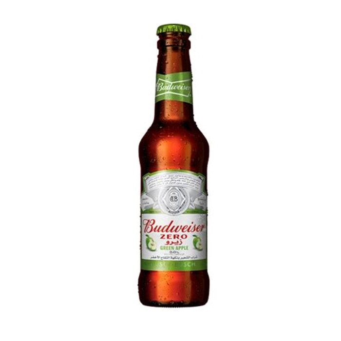 Budweiser 0.0 Green Apple 330 Ml Bottle