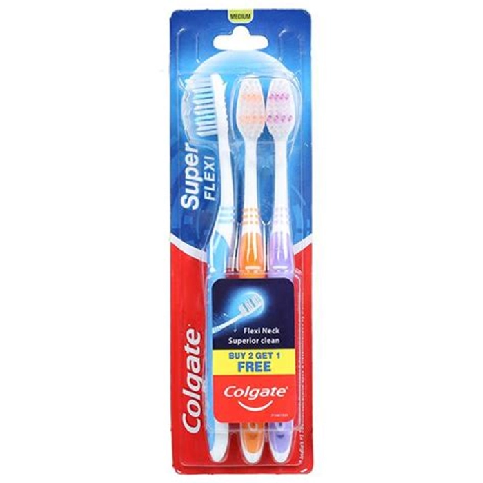 Colgate Super Flexi Toothbrush Soft Bristle 3 Pc