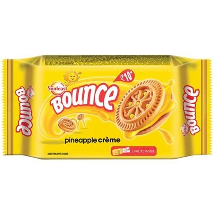 Sunfeast Bounce Pineapple Zing Cream Biscuits 78G