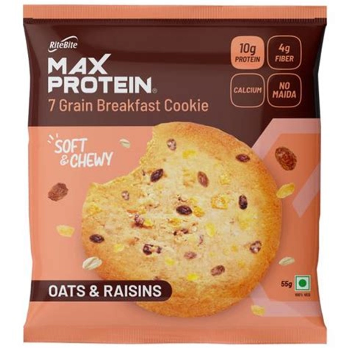 RiteBite Max Protein Cookies Oats  And  Raisins 55G