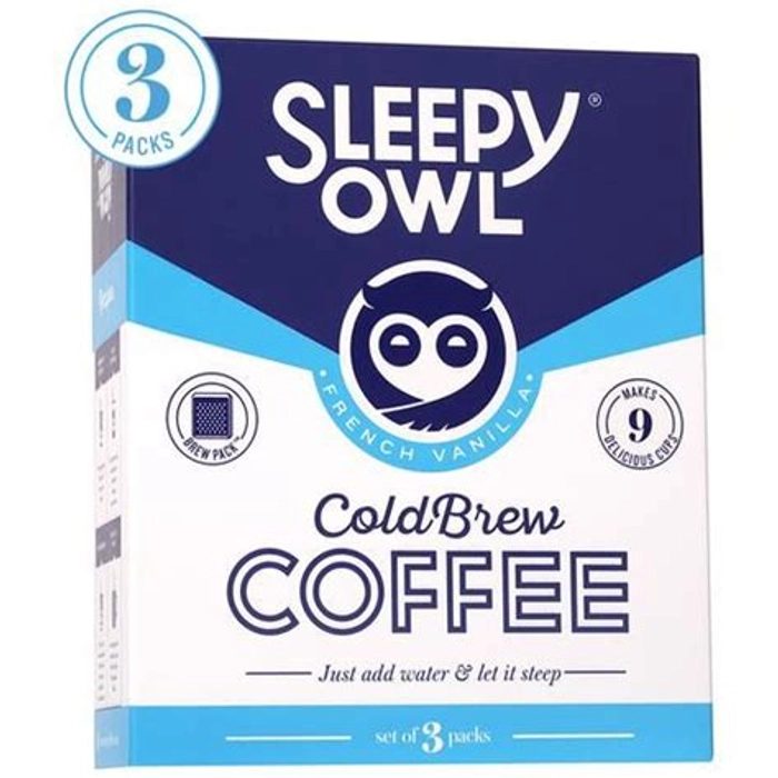 Sleepy Owl Cold Brew Packs French Vanilla  Set Of