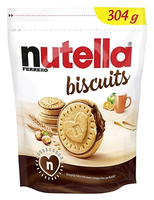 NUTELLA FERRERO BISCUITS WHITE & BROWN 304 GM