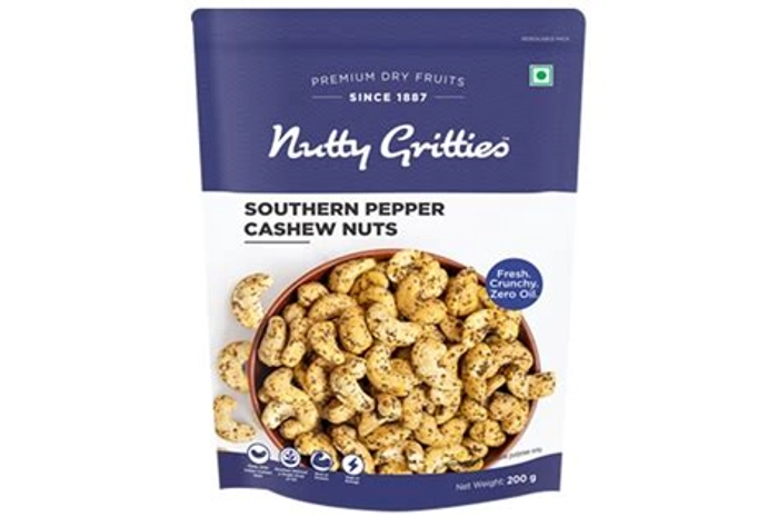 NUTTY GRITTIES SOUTHERN PEPPER CASHEW 200GM