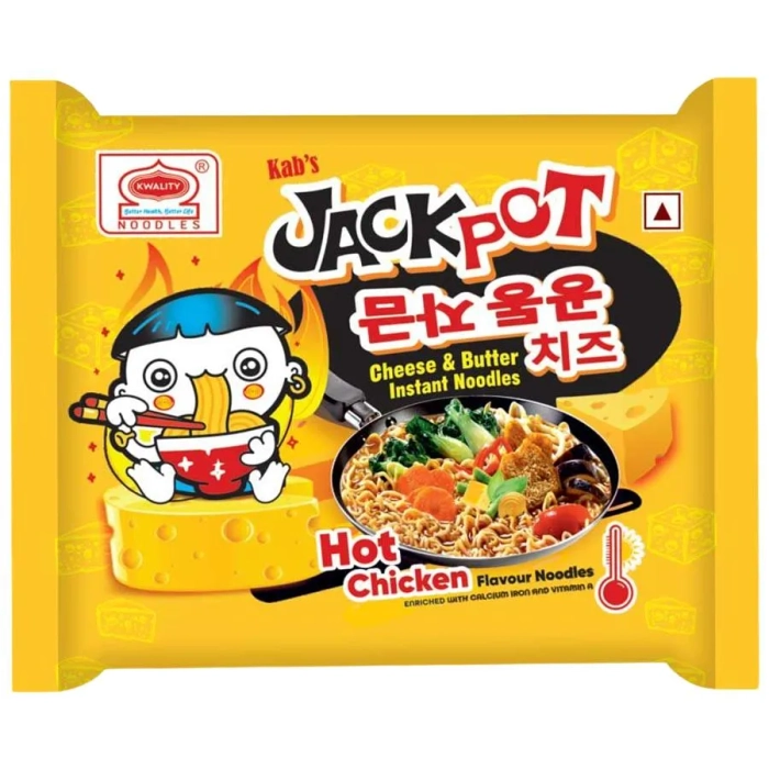 Kab's Jackpot Cheese & Butter Instant Noodles (Hot Chicken) 100 gm