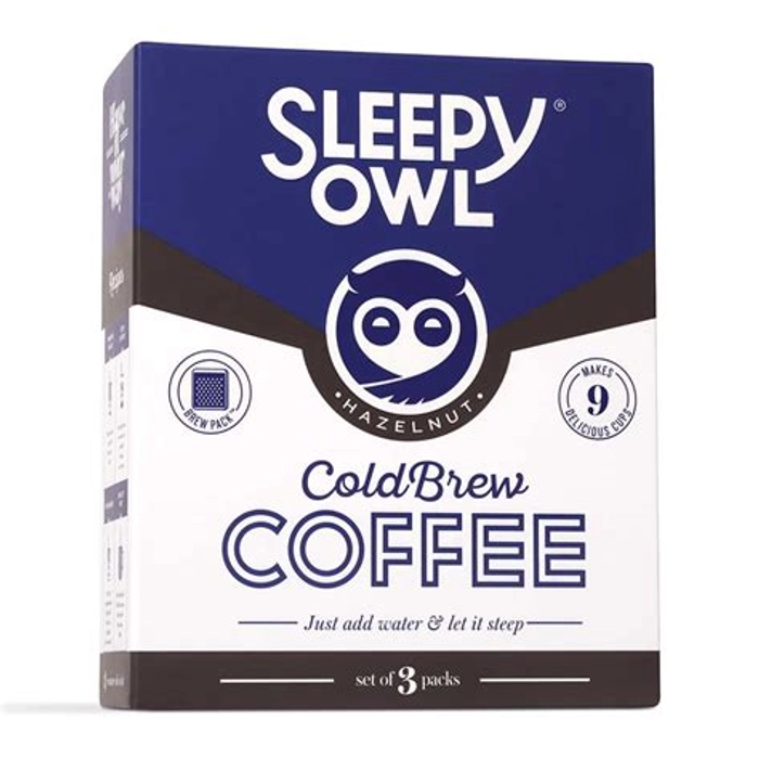 Sleepy Owl Cold Brew Packs Hazelnut  Set Of 3 15