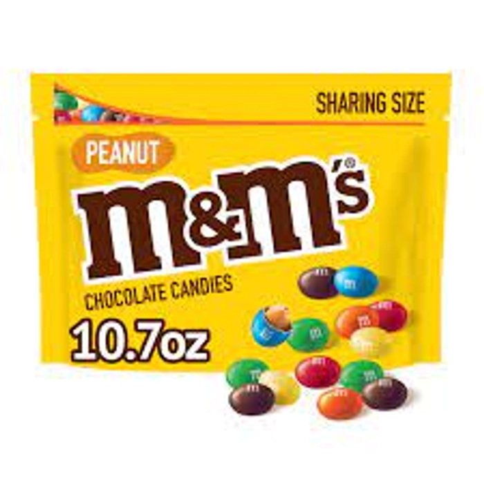 M&M'S PEANUT MILK CHOCOLATE CANDY SHARING SIZE BAG