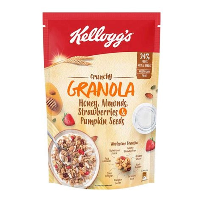 Kelloggs Crunchy Granola Honey Almonds Strawberrie