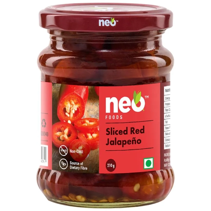 NEO FOODS SLICED RED JALAPENO 210g