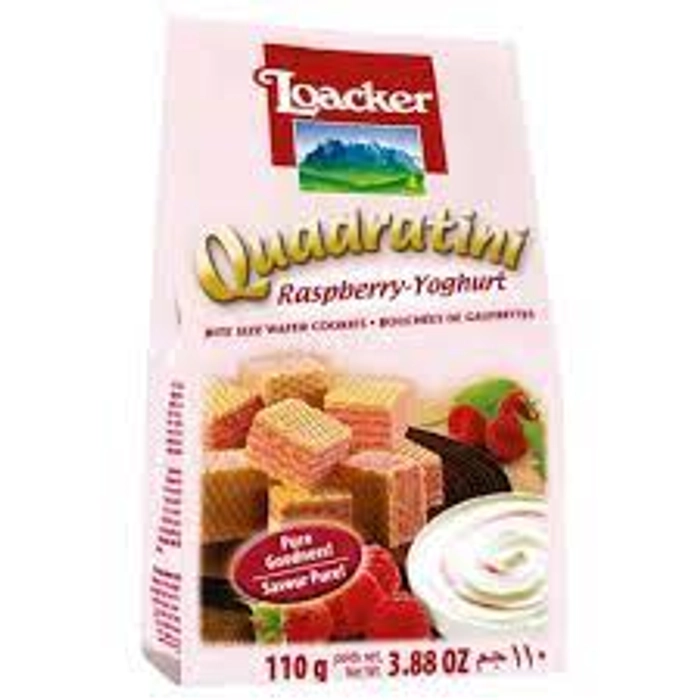 LOACKER QUADRATINI RASBERRY 110G