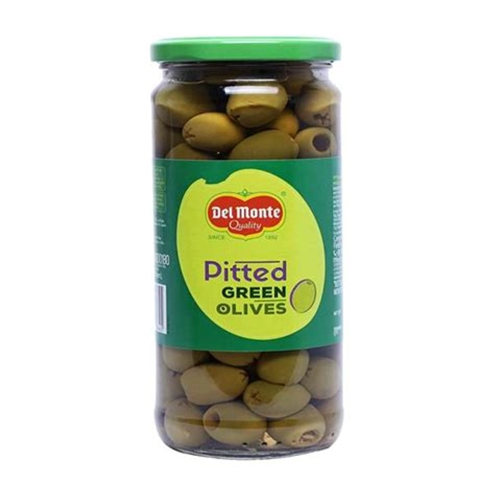 Delmonte Pitted Green Olives 450Gm