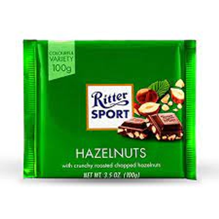 RITTER SPORT CHOPPED HAZELNUTS 100G