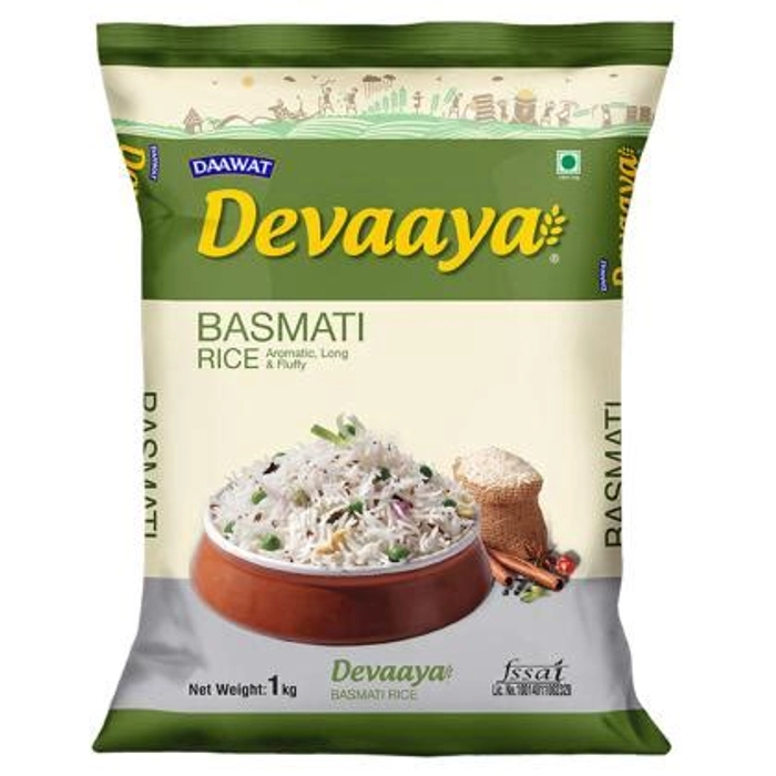 DAAWAT BASMATI RICE/BASMATI AKKI -Â DEVAAYA 1 KG P