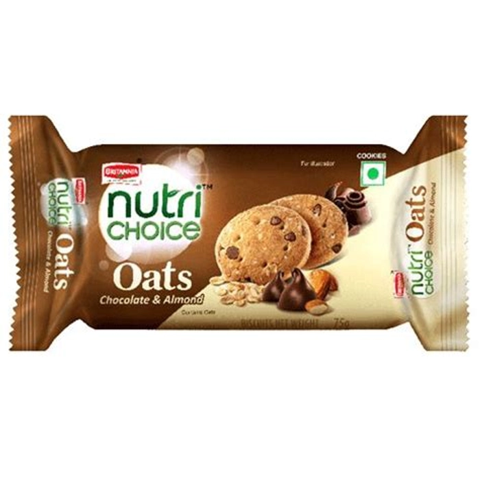 Britannia Nutri Choice Oats Choco Almond 75G+25G