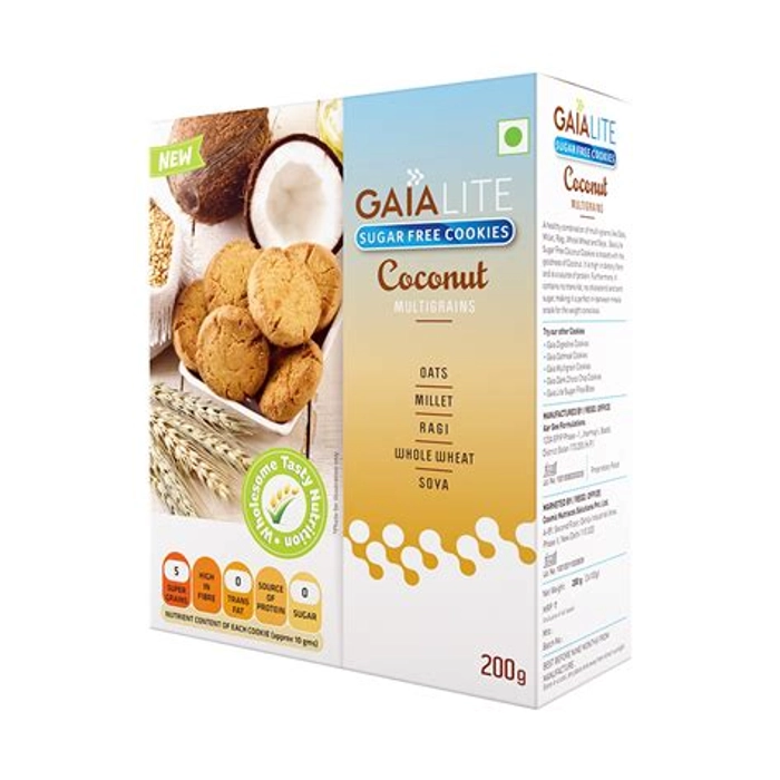 Gaia Sugarfree Coconut Cookies 200G