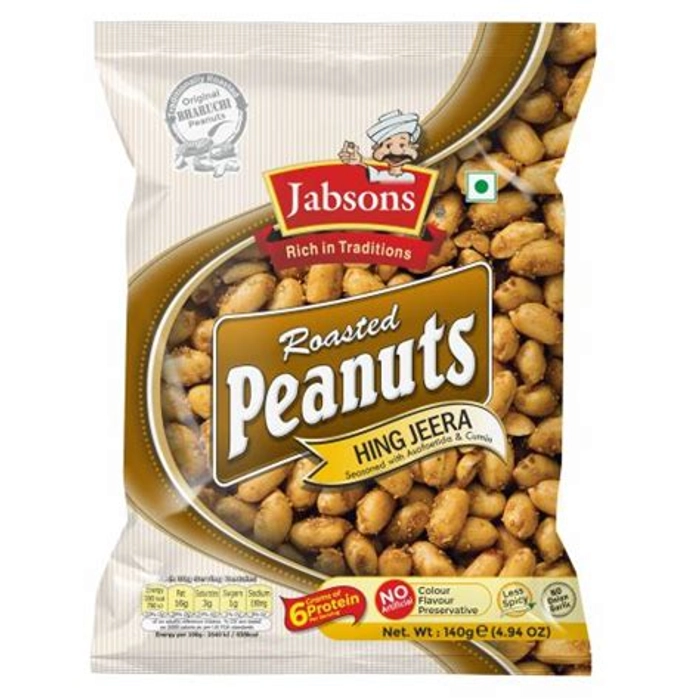 Jabsons Roasted Peanuts Hing Jeera 140Gm