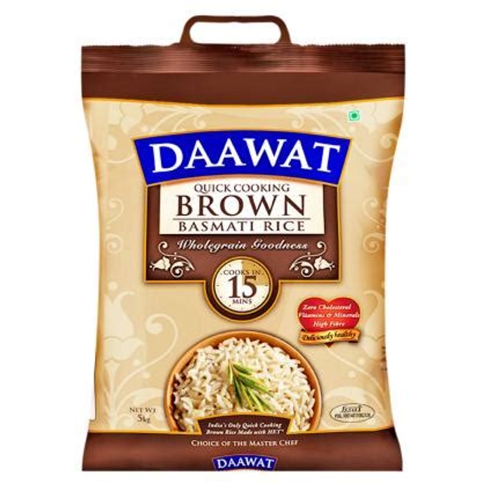 DAWAT BROWN  BASMATI RICE 5 KG