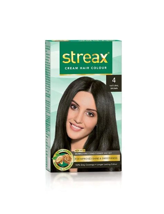 Streax Hair Colour No.4 Natural Brown 25G