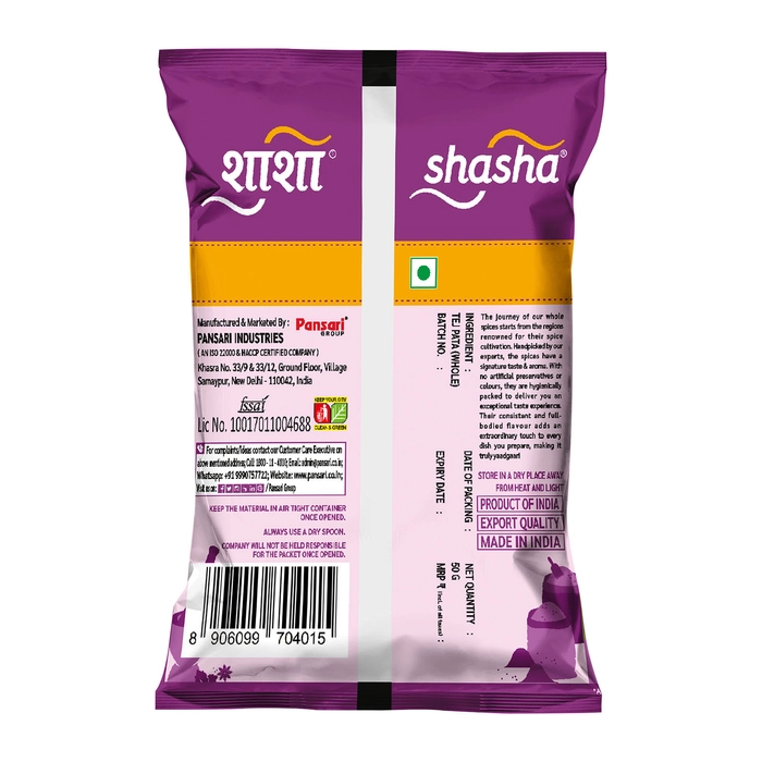 SHASHA WHOLE TEJ PATA - 50G