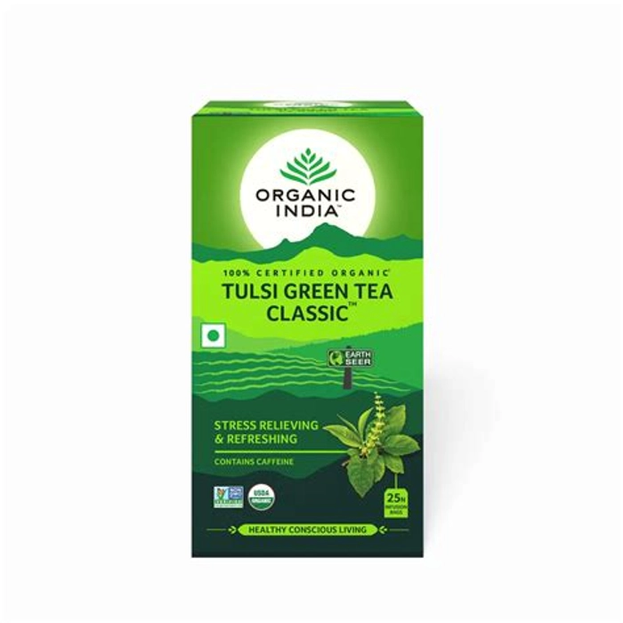 Organic Tulsi Tea Green 25 Tea Bags