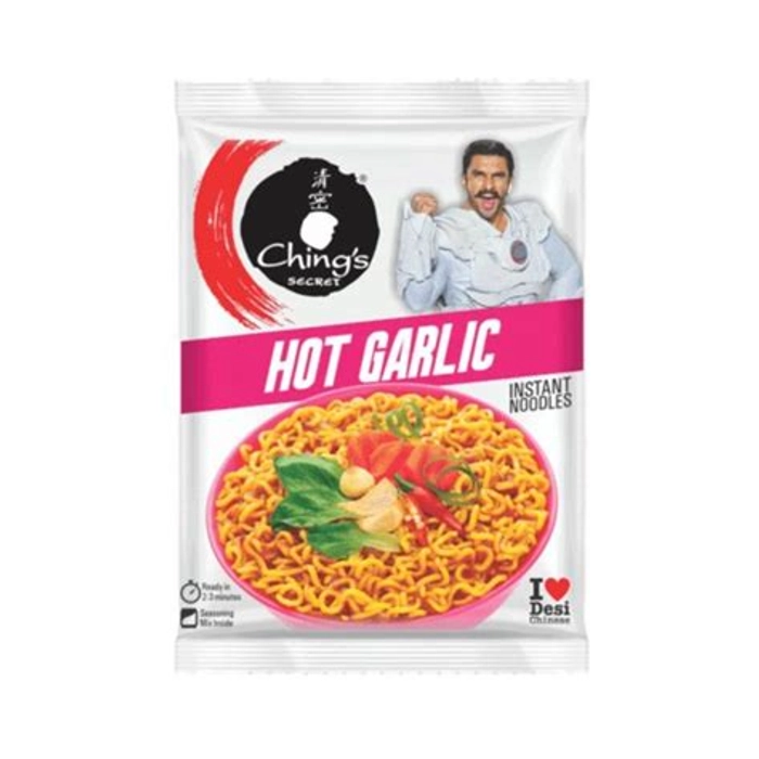 Chings Instant Hot Garlic Noodles 75G