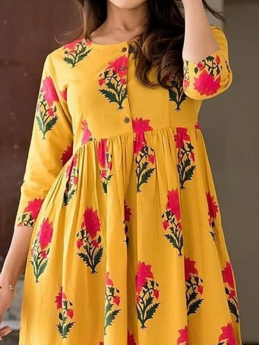 Laufry Yellow Floral Print Maxi Dress – Beginning Boutique US